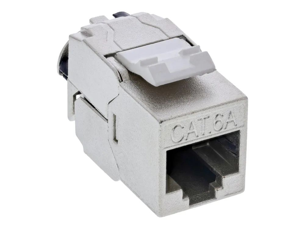InLine Keystone RJ45 Buchse Slim - SNAP-In - Cat.8.1 - integrierter Kabelbinder