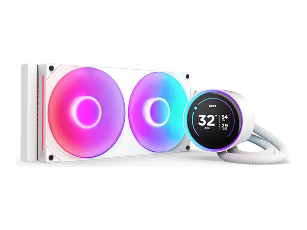 NZXT Kraken Elite 280 RGB - Prozessor-Flüssigkeitskühlsystem - mit LCD-Display - (für: LGA1851, LGA1700, LGA1200, LGA115x Socket, AM5, AM4)