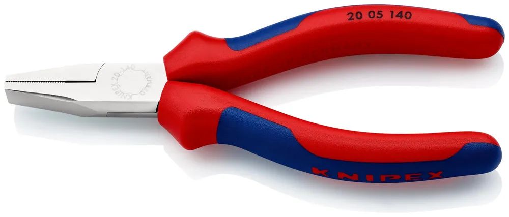 KNIPEX Flachzange mit Mehrkomponenten-Hüllen verchromt 140 mm