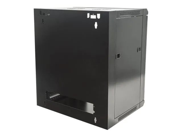 Intellinet Network Cabinet, Wall Mount (Standard), 6U, Usable Depth 260mm/Width 510mm, Black, Flatpack, Max 60kg, Metal & Glass Door, Back Panel, Removeable Sides, Suitable also for use on desk or floor, 19",Parts for wall install (eg screws/rawl plu