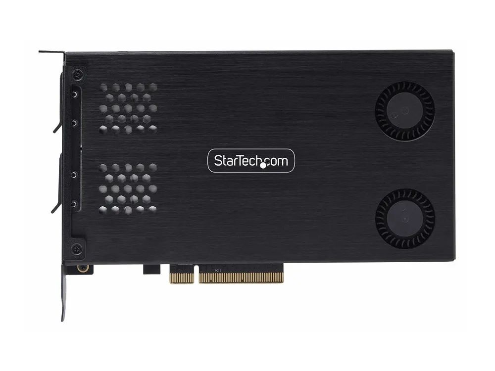 StarTech.com Dual-Bay M.2 NVMe SSD Removable Mobile Rack for PCIe x8 Slot - Schnittstellenadapter - M.2 - M.2 NVMe Card / PCIe (NVMe)
