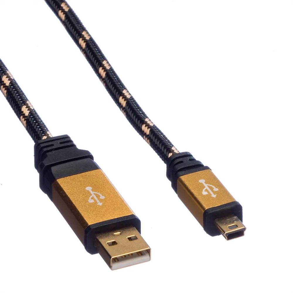 ROLINE GOLD USB 2.0 Kabel, Typ A - 5-Pin Mini, 1,8 m