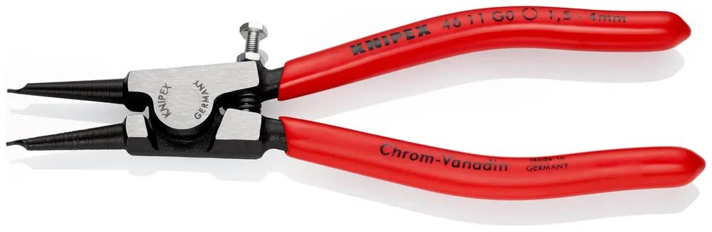 KNIPEX Sicherungsringzange für Greifringe auf Wellen mit Kunststoff überzogen schwarz atramentiert 140 mm