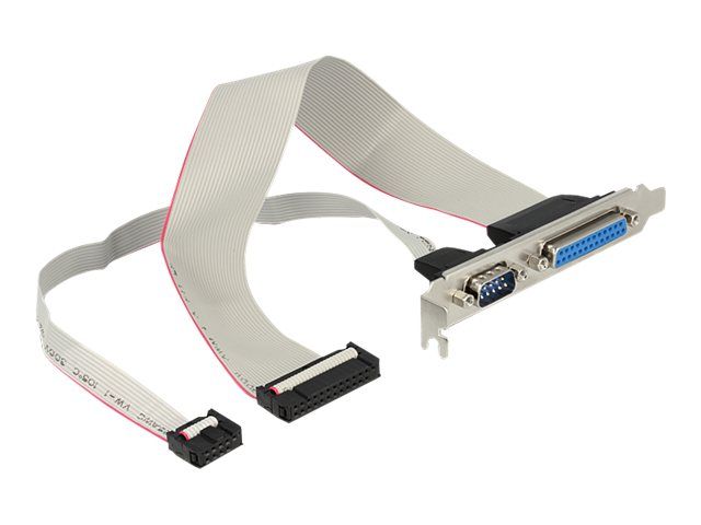 Delock Serielle / parallele Konsole - DB-9, DB-25 zu IDC 25-polig, 9-polig IDC (W)