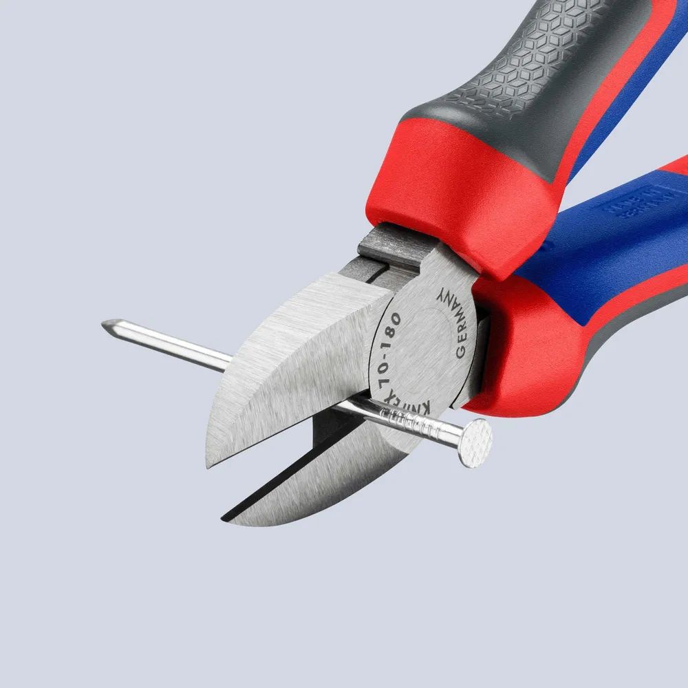 KNIPEX Seitenschneider mit Comfort-Griffen schwarz atramentiert 180 mm