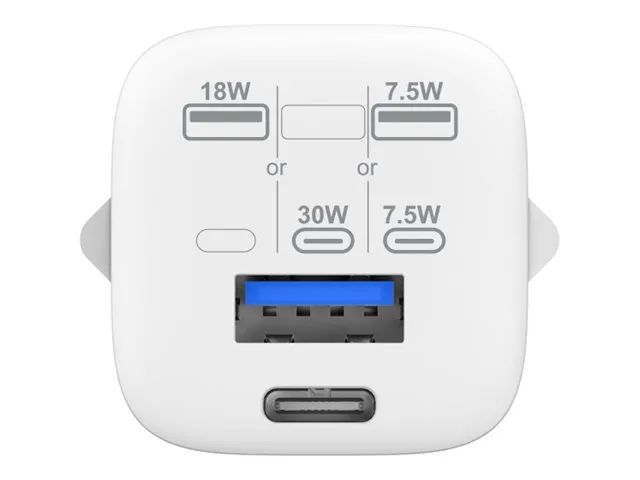 TECH DATA Vision - Netzteil - 30 Watt - 3 A - QC 3.0 - 2 Ausgabeanschlussstellen (USB-C, USB)