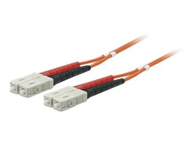 Intellinet Fiber Optic Patch Cable, OM2, SC/SC, 2m, Orange, Duplex, Multimode, 50/125 µm, LSZH, Fibre, Lifetime Warranty, Polybag - Patch-Kabel - SC multi-mode (M)
