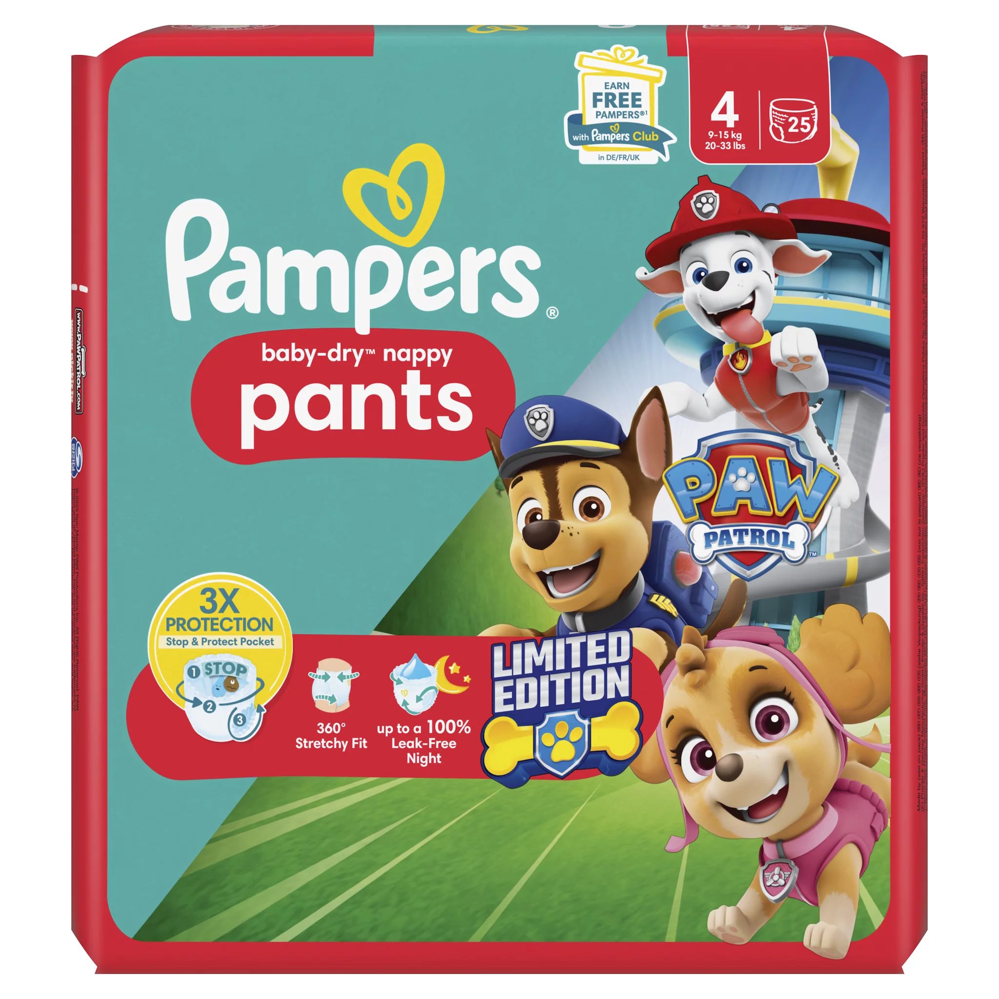 Pampers Baby Dry Pants Gr.4 Maxi 9-15kg Single Pack Paw Patrol
