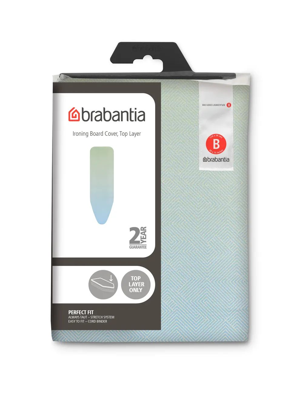 Brabantia Baumwollbezug B, 124x38cm, 2mm Schaumst. - Lilac Waves