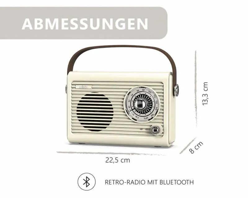Silva Homeline RETRO RADIO AUX IN USB SD-C / SILVAH MONO 1966 BT BEIGE 243027