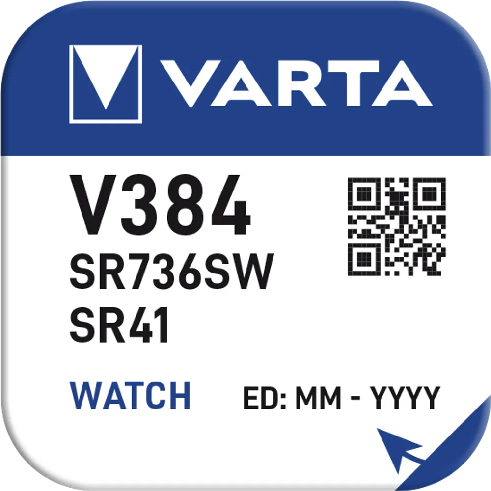 VARTA SILVER Coin V384/SR41 Napfblister 1