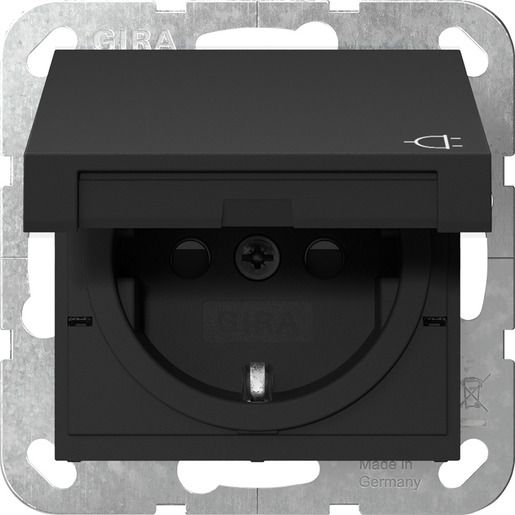 Gira SCHUKO KD + SH SCHWARZ M / GIRA 4414005 SYSTEM 55 4414005