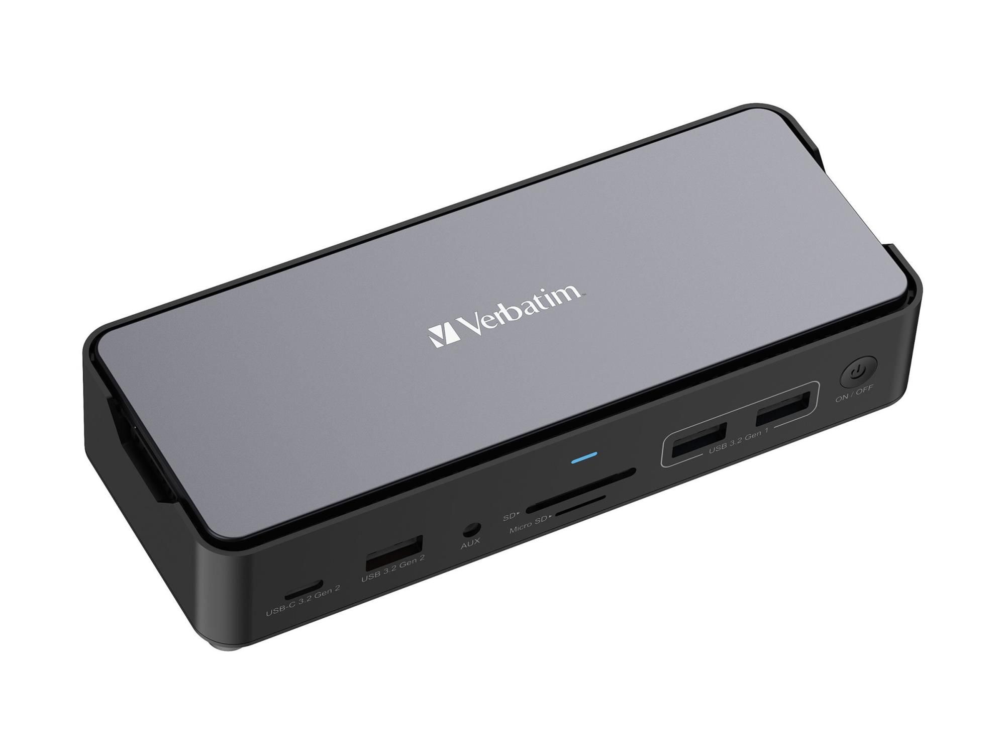 Verbatim USB-C Pro Dockingstation CDS-15SSD mit HDMI/4K/SSD 256GB/RJ45/USB-A