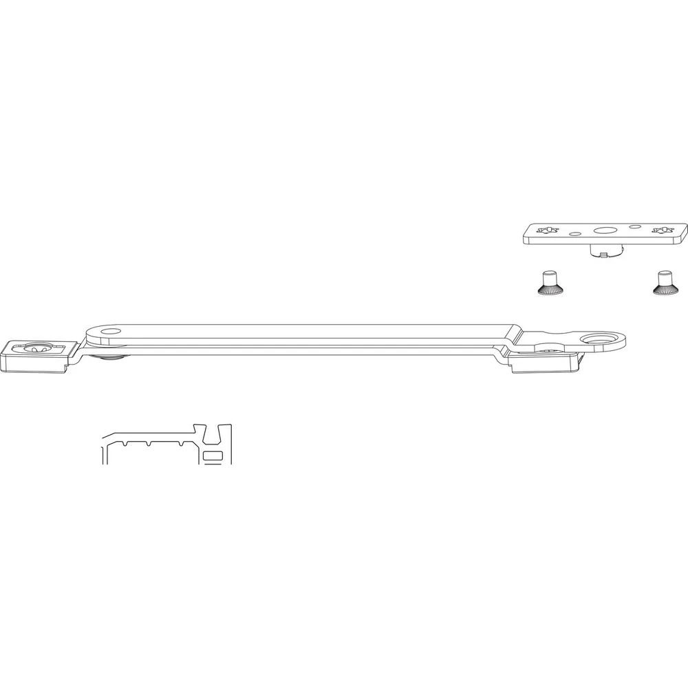 MACO Drehbegrenzung PVC/TV, FFB 240-1300 mm, Typ 1, 80 kg, silber (101519)