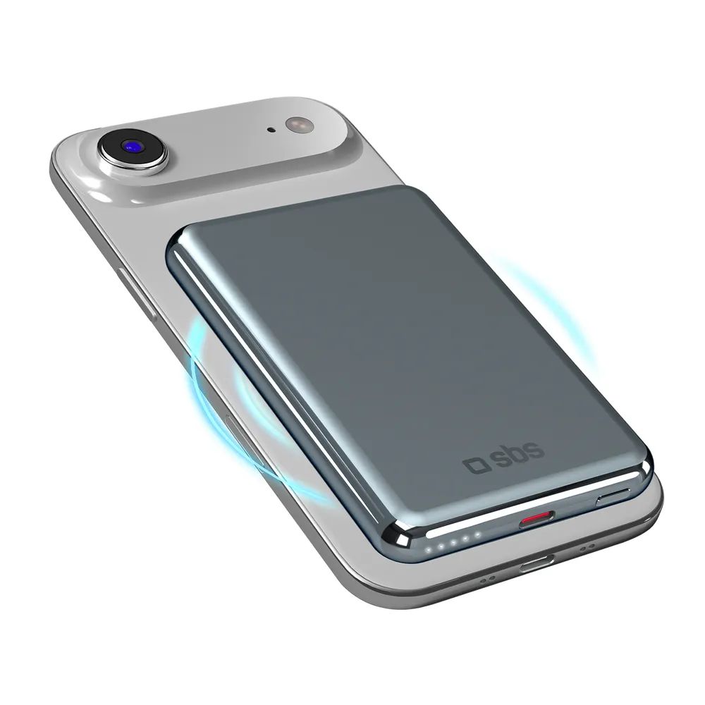 SBS Induktions QI2 Powerbank 15W PD, 5.000 mAh, MagSafe