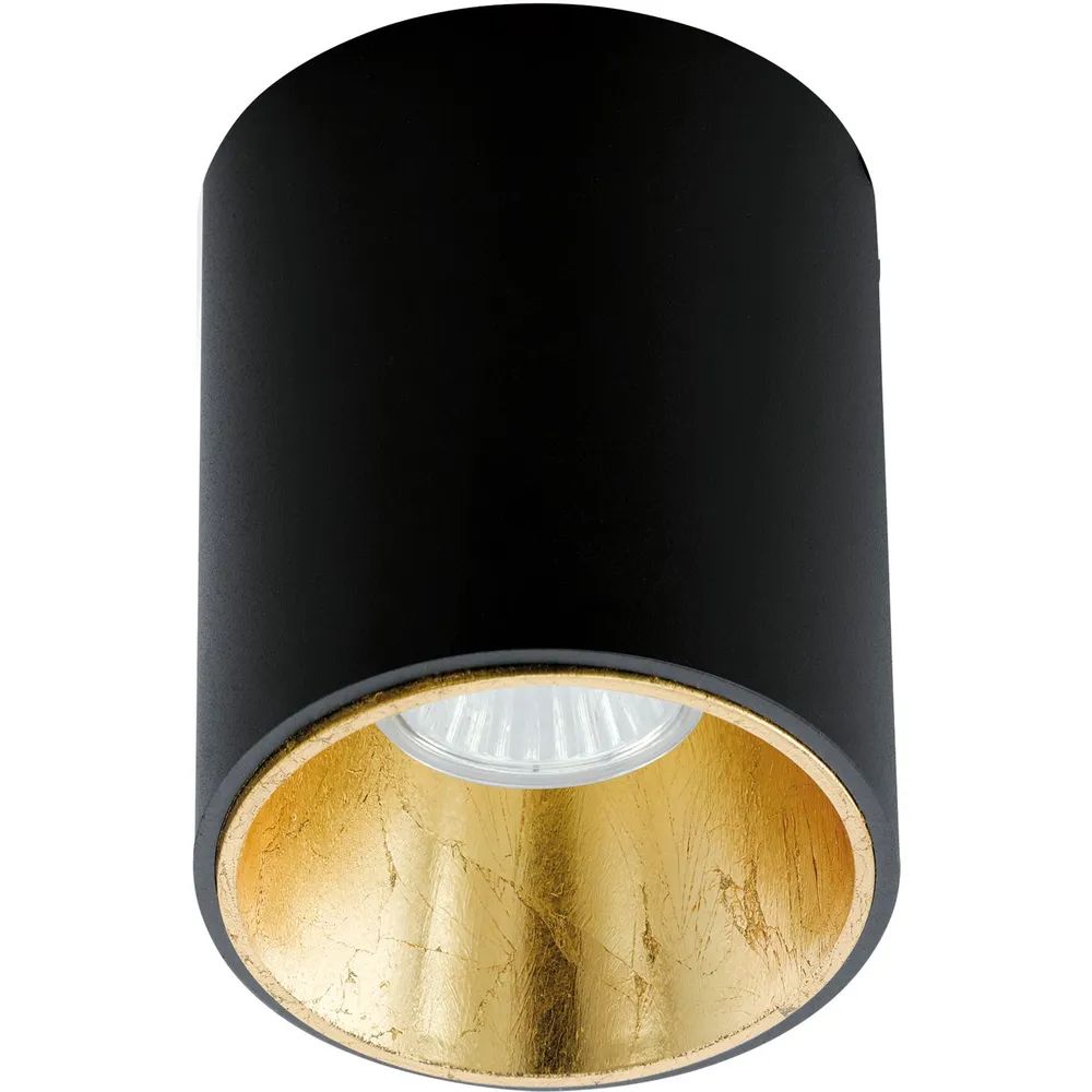 EGLO Deckenleuchte Polasso rund GU10, schwarz/gold