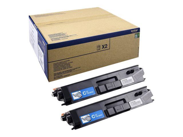 Brother TN900C - 2er-Pack - Cyan - original - Tonerpatrone