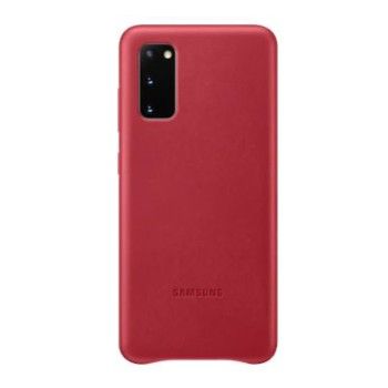 Samsung Leather-Cover "EF-VG980" für Galaxy S20, Rot