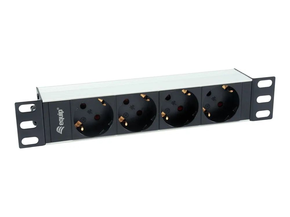 Equip Pro - Stromverteilungseinheit (Rack - einbaufähig) - Wechselstrom 220-240 V - 3500 Watt - Eingabe, Eingang power CEE 7/7 - Ausgangsanschlüsse: 4 (power CEE 7/7)