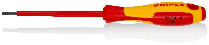 KNIPEX Schraubendreher für Schlitzschrauben, VDE 2K, 3,5 x 0,6 mm