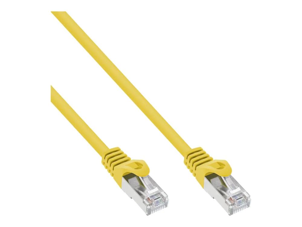 InLine Patchkabel - F/UTP - Cat.5e - gelb - 0,3m