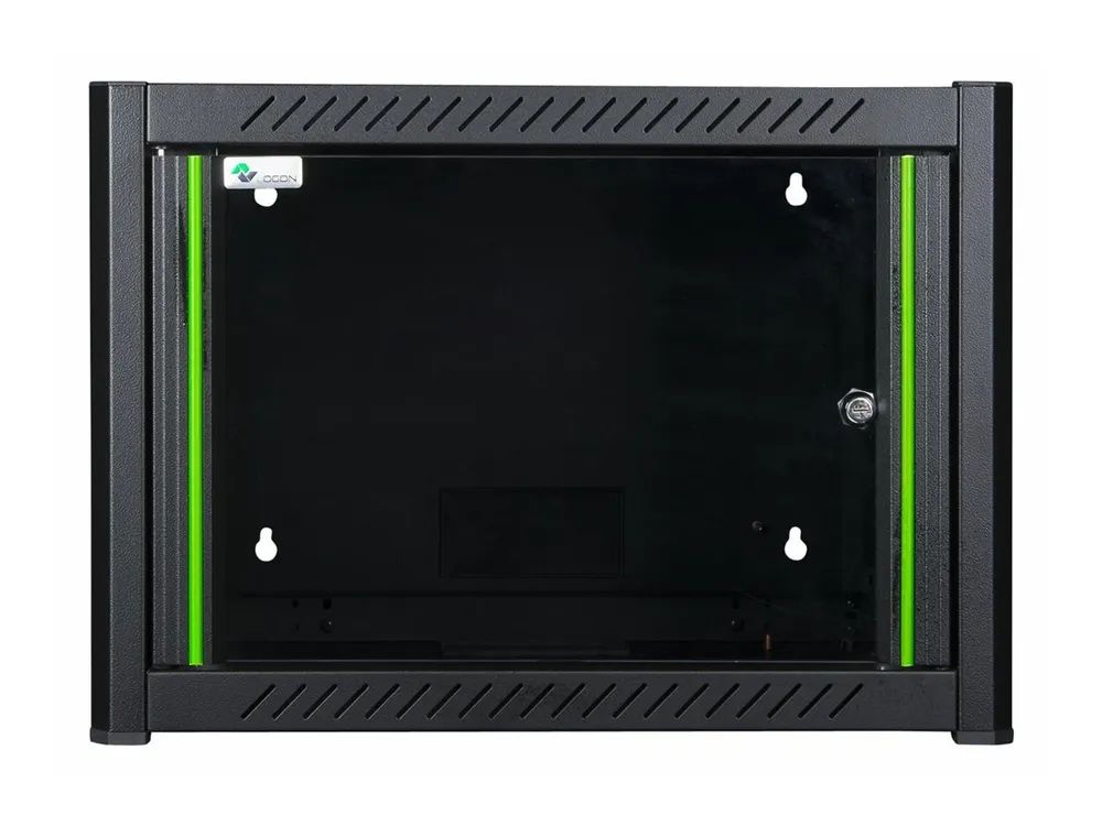 Lanview by Logon - Schrank Netzwerkschrank - 60 x 56 - geeignet für Wandmontage - Schwarz, RAL 9005 - 6U - 48.3 cm (19")