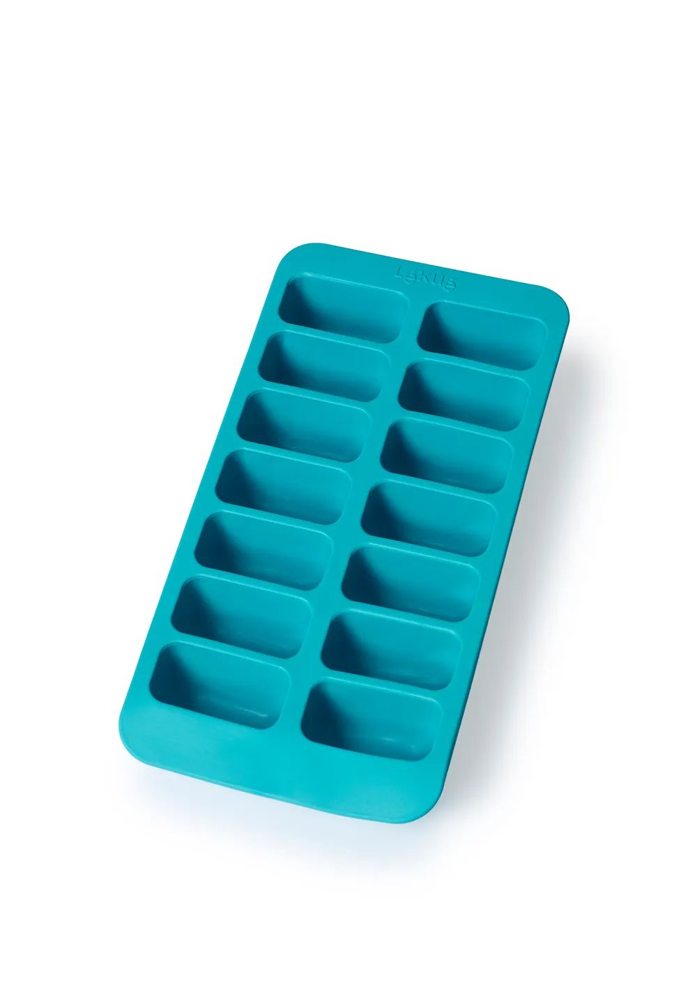 Lékué Rechteckige Eiswürfelform mit Deckel - Turquoise