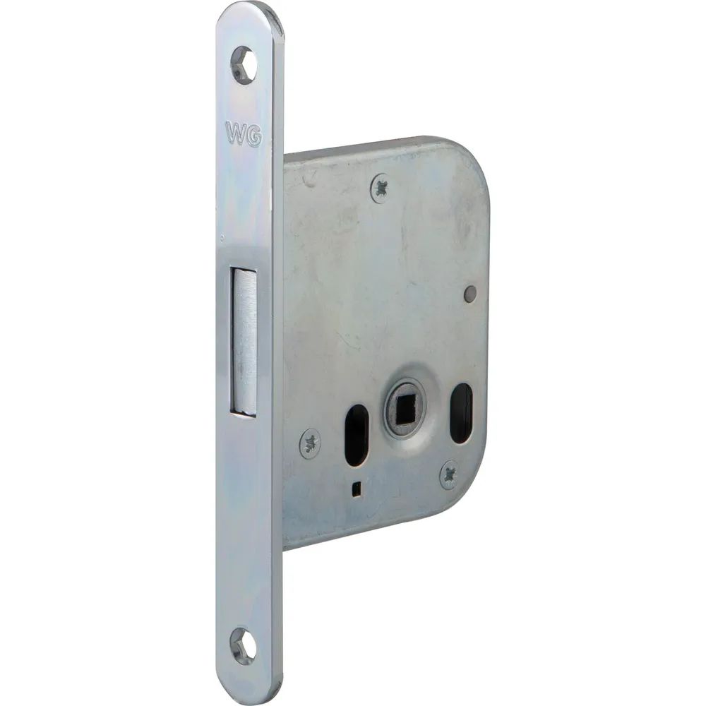 Grundmann WG Einstemm-Riegelschloss 48, WC, DM 50 mm, Stahl silberfärbig verzinkt
