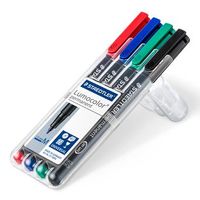 STAEDTLER Lumocolor 317 - Marker - permanent - Schwarz, Rot, Blau, Grün - 1 mm - Mittel (Packung mit 4)