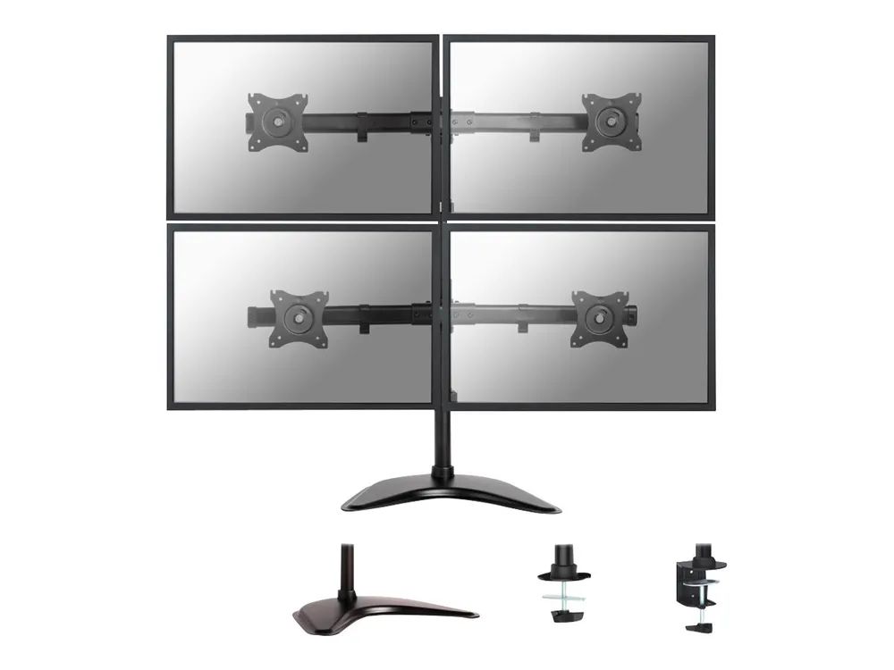Neomounts NM-D335D4 - Aufstellung - Voll beweglich - für 4 LCD-Anzeigen - Schwarz - Bildschirmgröße: 25.4-68.6 cm (10"-27")