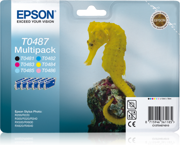 Epson Tinte T0487 Seahorse, Multipack 6 Farben | 656583786 | Druckerpatronen & Toner