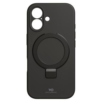 White Diamonds Cover "Mag Urban Stand Case" für Apple iPhone 16, Schwarz