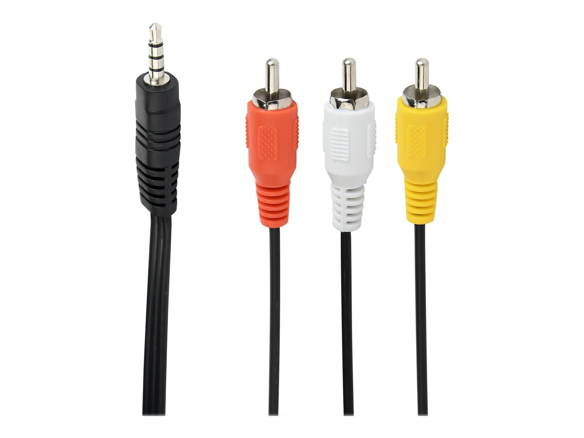Gembird Cablexpert - Video- / Audiokabel - 4-poliger Mini-Stecker Stecker zu RCA x 3 Stecker