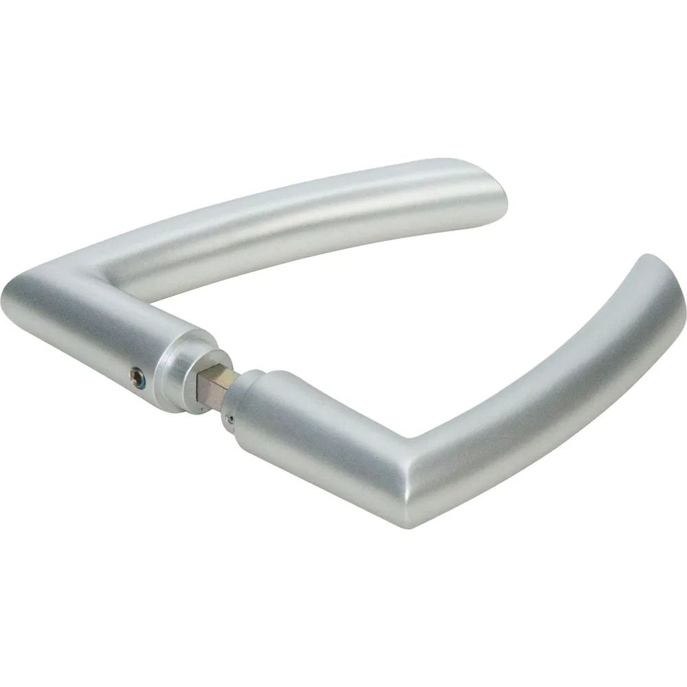 DORMA-Glas Drückerpaar 24.301, 8 mm, silber eloxiert
