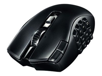 Razer Naga V2 HyperSpeed - Maus - ergonomisch - Für Rechtshänder - optisch - 21 Tasten - kabellos - Bluetooth, 2.4 GHz - kabelloser Empfänger (USB)