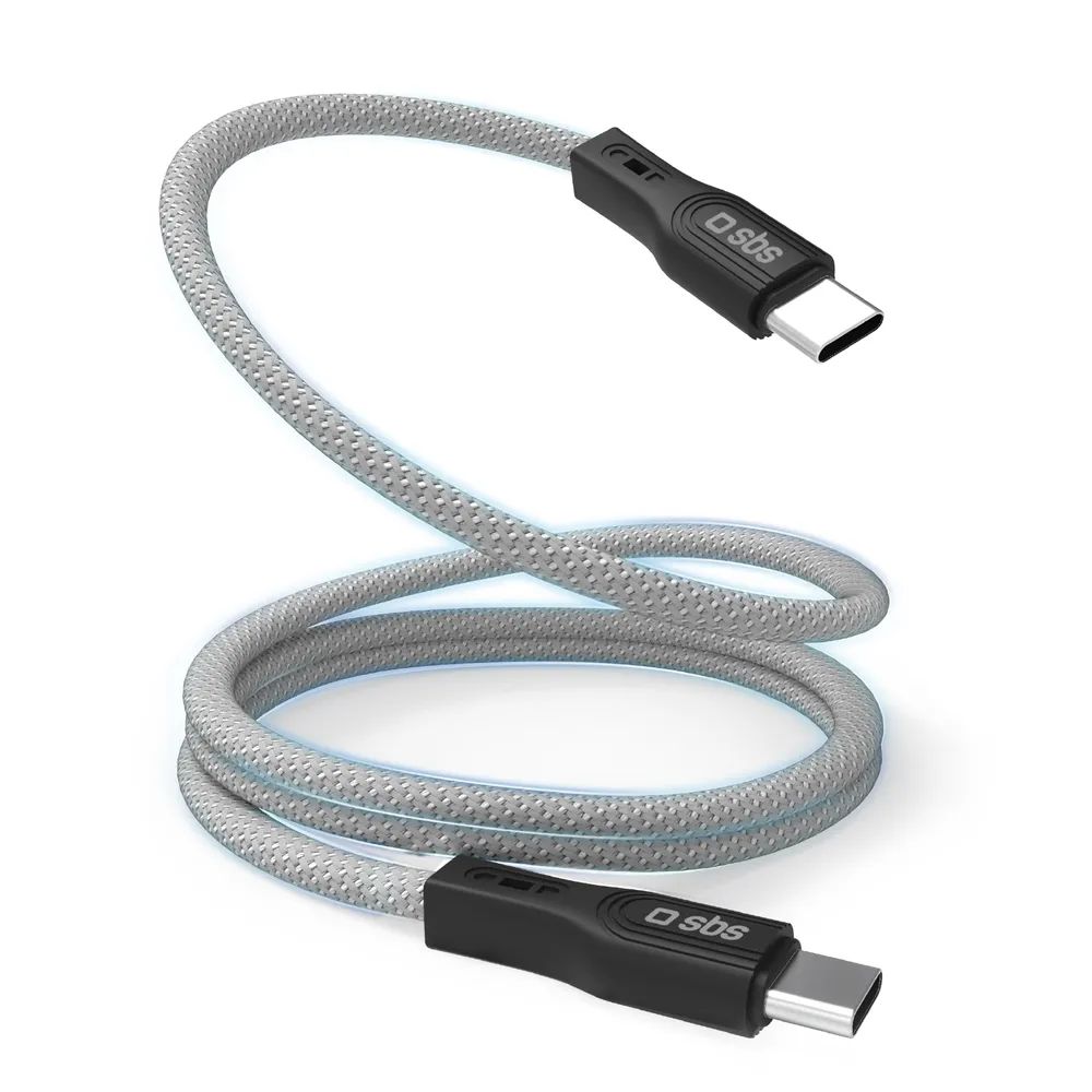 SBS Daten- u. Ladekabel, USB-C  USB-C, 60W, magnetisch, 1m