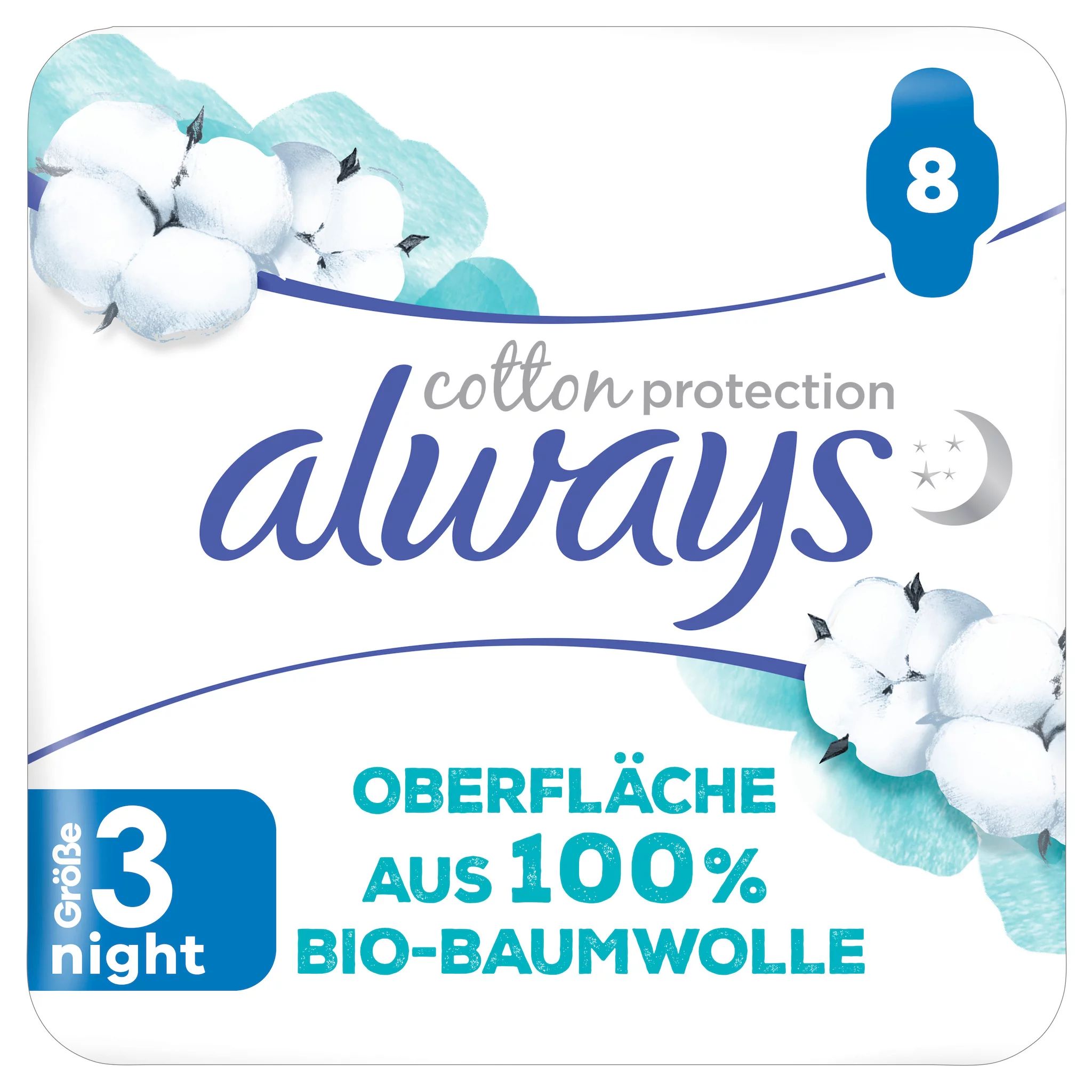 always Ultra Binde Cotton Protection Night mit Flügeln 8 - Magic Paper