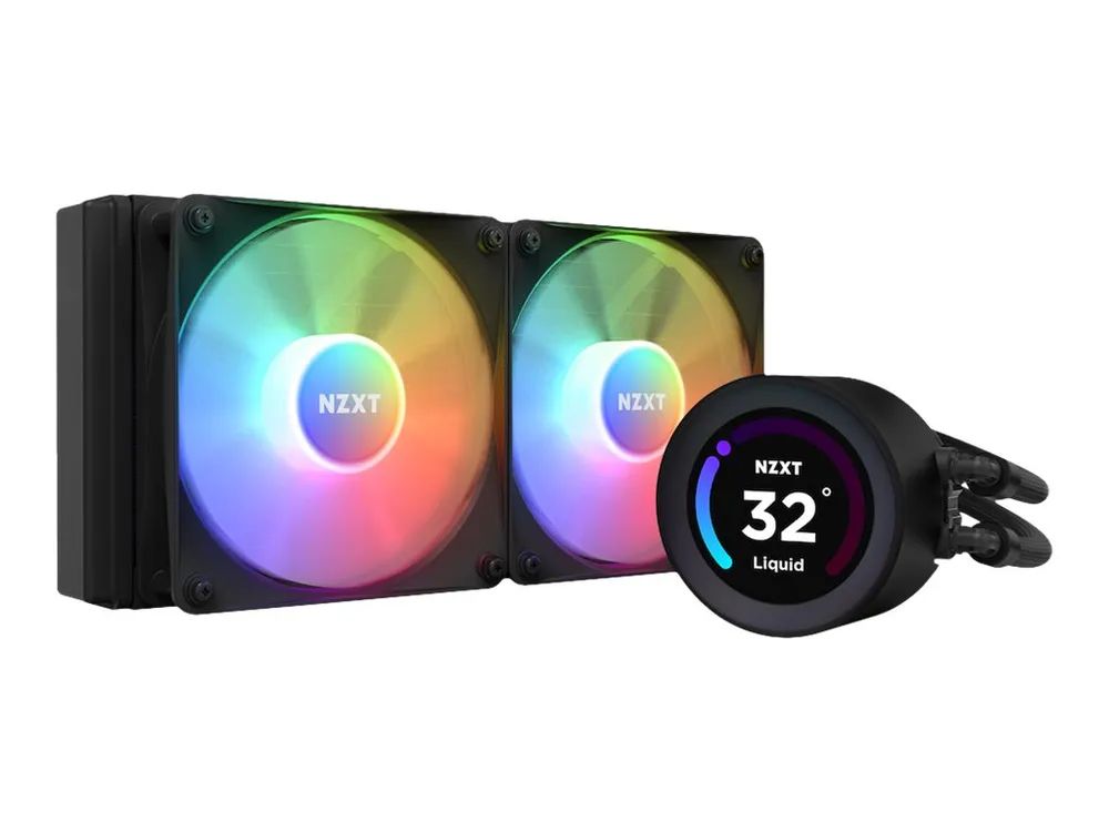 NZXT Kraken Elite 240 RGB - Prozessor-Flüssigkeitskühlsystem - mit LCD-Display - (für: LGA115x Socket, LGA1200, LGA1700, AM4, AM5, sTRX4, TR4)