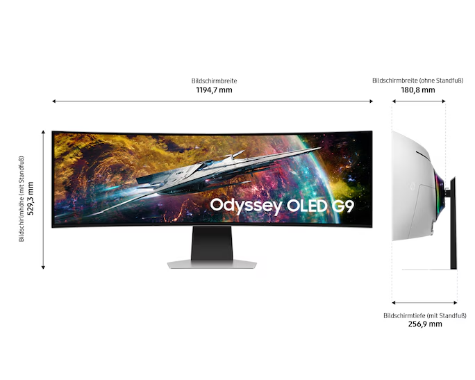 Samsung Odyssey OLED G9 Curved Gaming Monitor, 49 Zoll