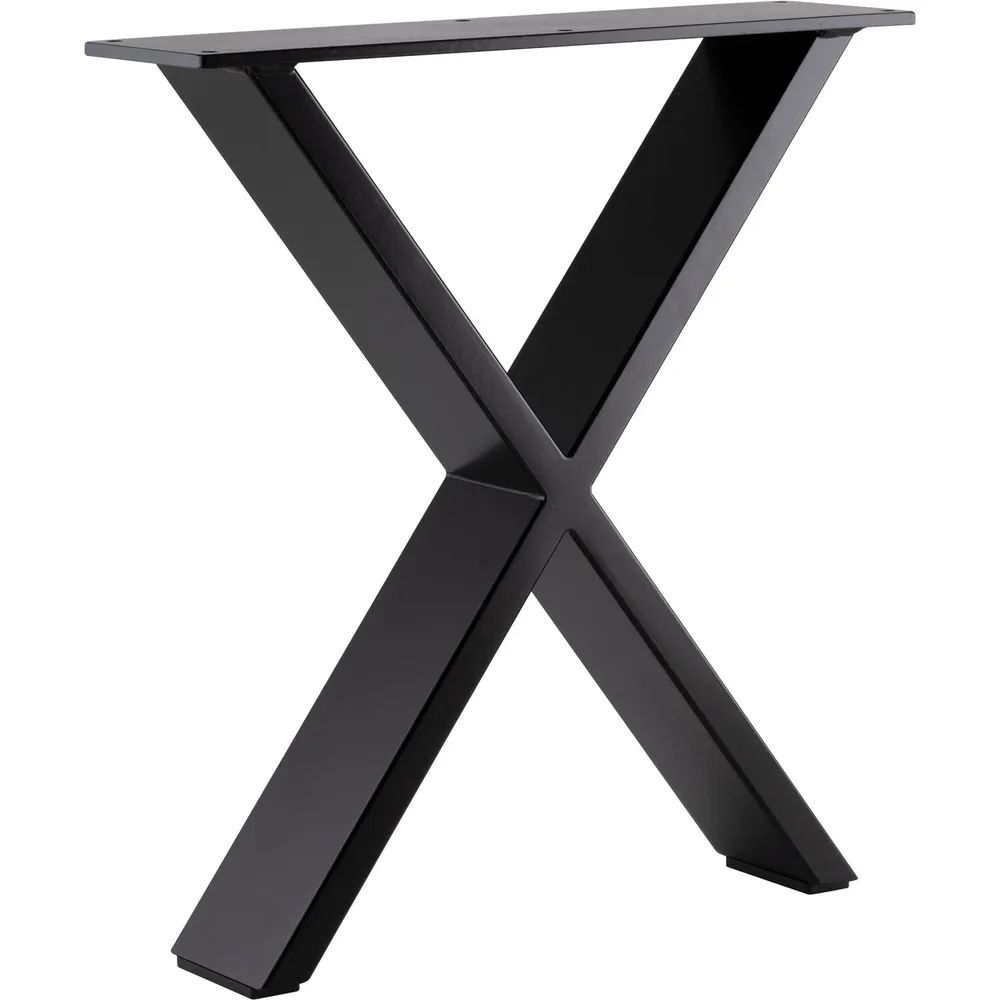 SIMAUSROM Bankkufe X-Form Breite 380 mm Stahl schwarz lackiert