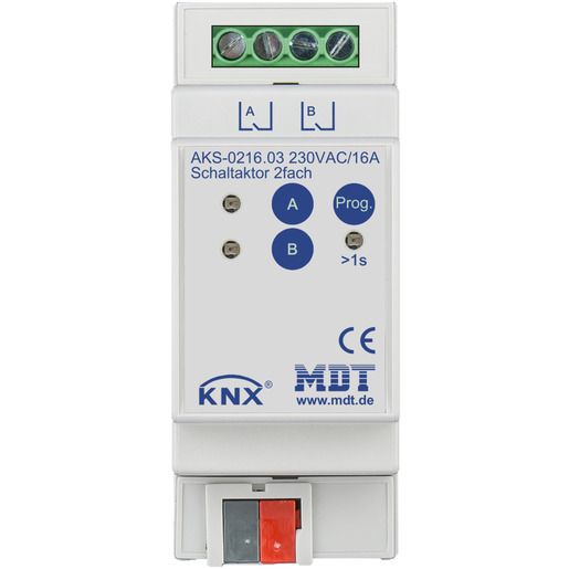 MDT SCHALTAKTOR 2F STAND. 16A 230V / AKS-0216.03