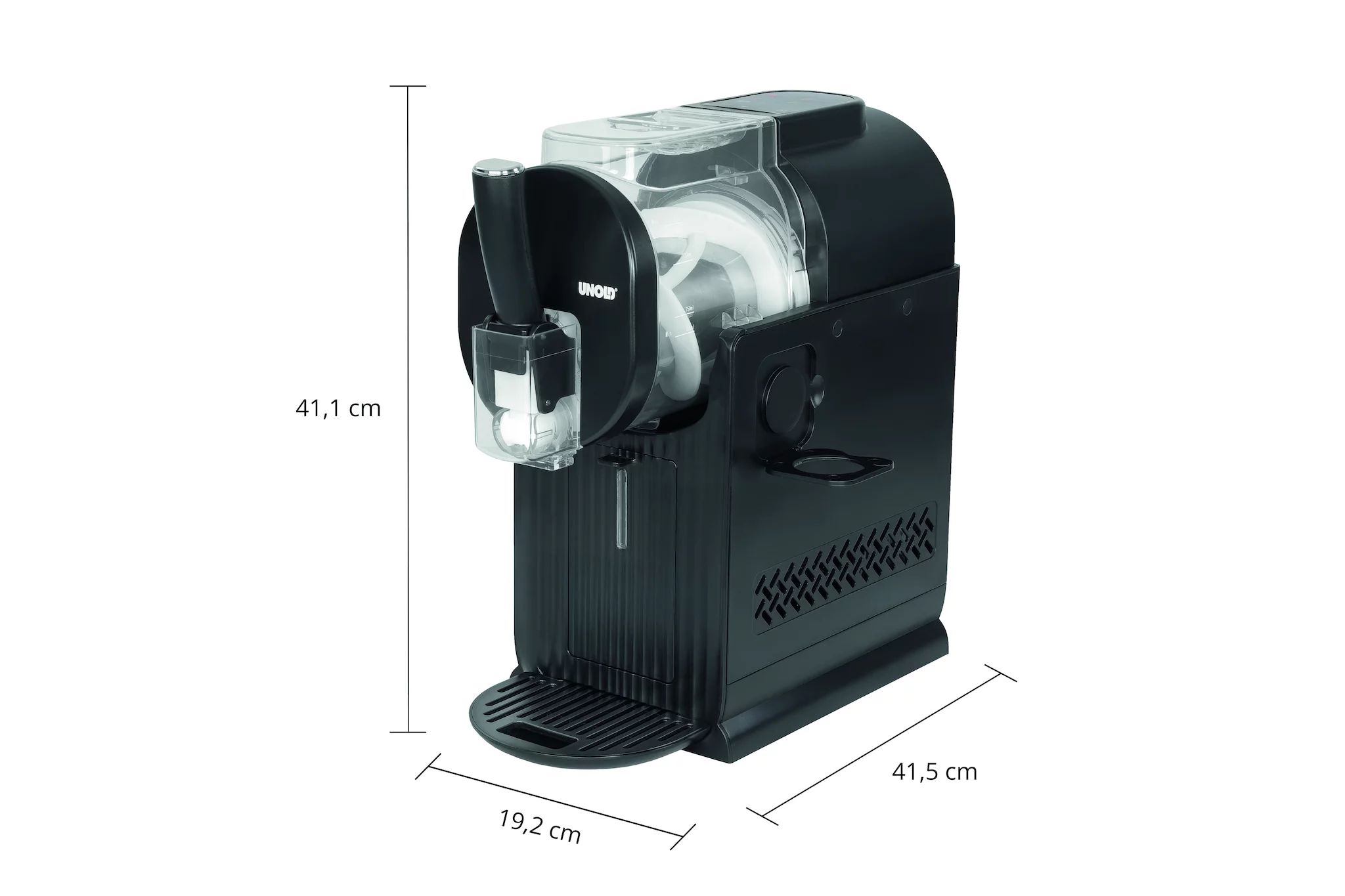 UNOLD 48965 2in1-Slush und Softeismaschine Sofia, Schwarz