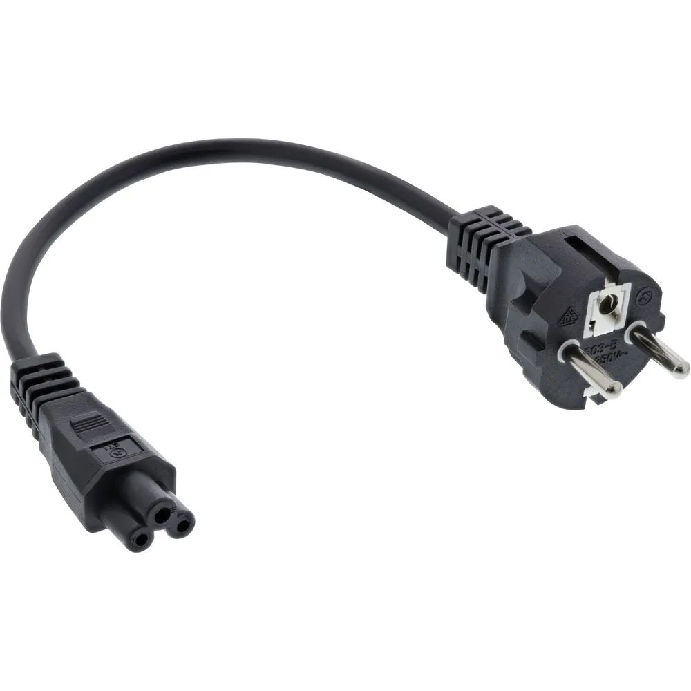 InLine Netzkabel für Notebook - 3pol C5 Kupplung - schwarz - 0,5m
