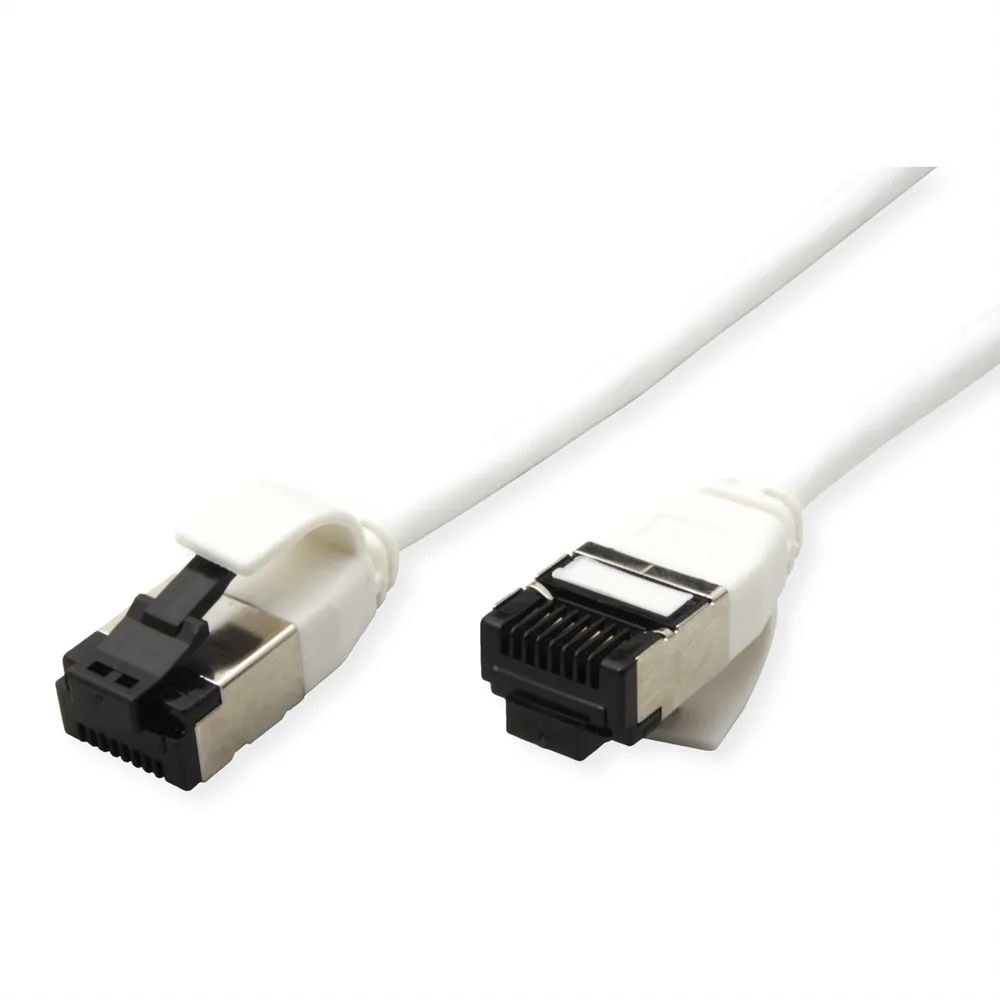 ROLINE U/FTP Patchkabel Cat.8 (Class I), slim, LSOH, Litzendraht, weiß, 0,15 m