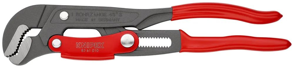 KNIPEX Rohrzange S-Maul mit Schnelleinstellung mit Kunststoff überzogen grau pulverbeschichtet 330 mm