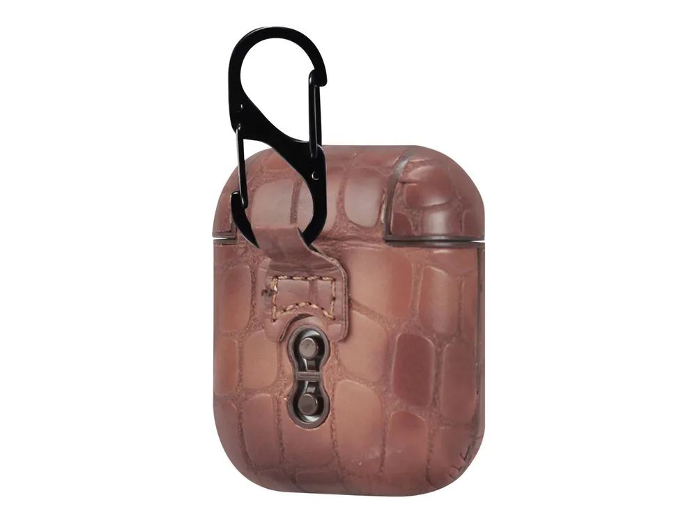 TerraTec Air Box - Tasche für Kopfhöhrer - Polycarbonat - Stone Brown - für Apple AirPods (1. Generation, 2. Generation)