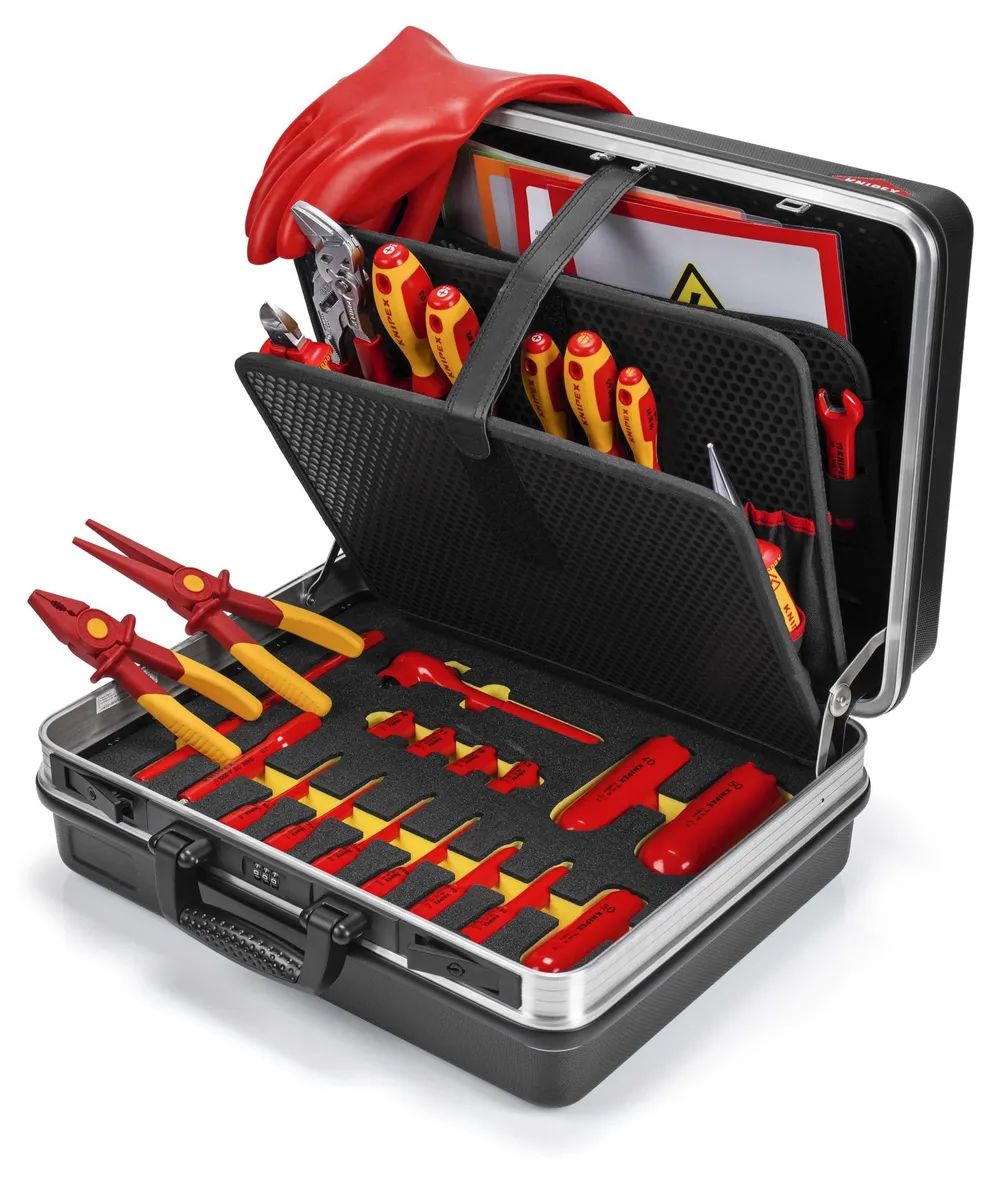KNIPEX Werkzeugkoffer "Basic" E-Mobilität 34-teilig 410 mm