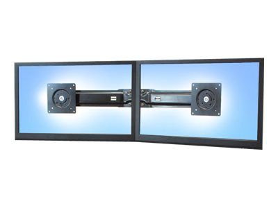 Ergotron Befestigungskit (Griff, Halterung für zwei Monitore) - für 2 LCD-Displays - Schwarz - Bildschirmgröße: 43.2-61 cm (17"-24")