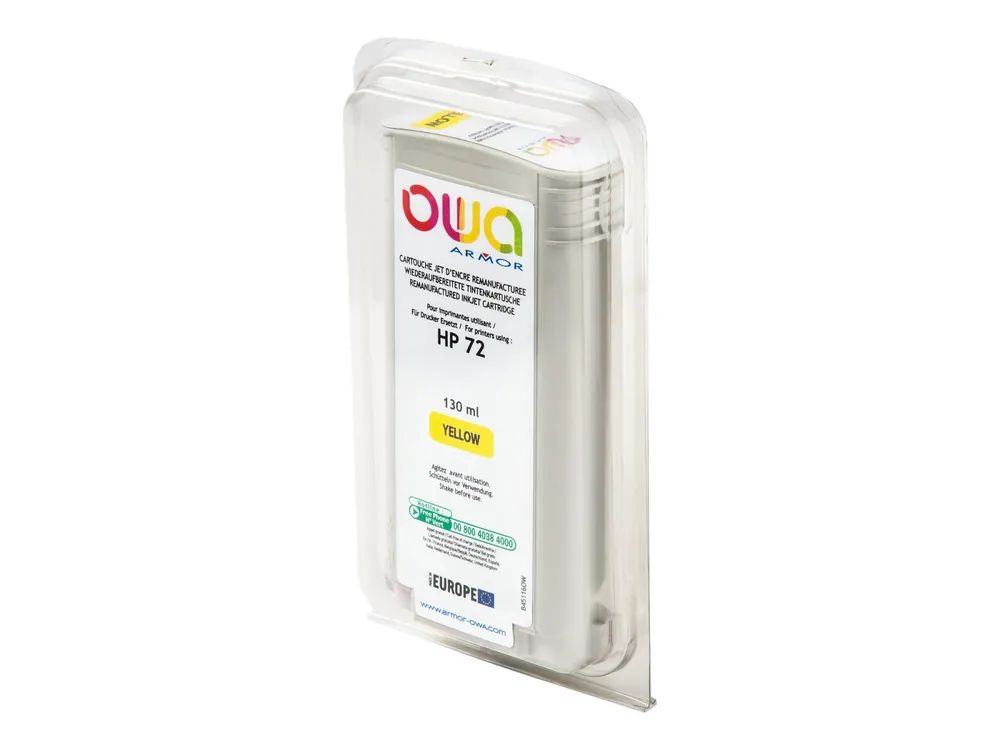 Armor OWA - 130 ml - Gelb - kompatibel - wiederaufbereitet - Tintenpatrone (Alternative zu: HP 72)