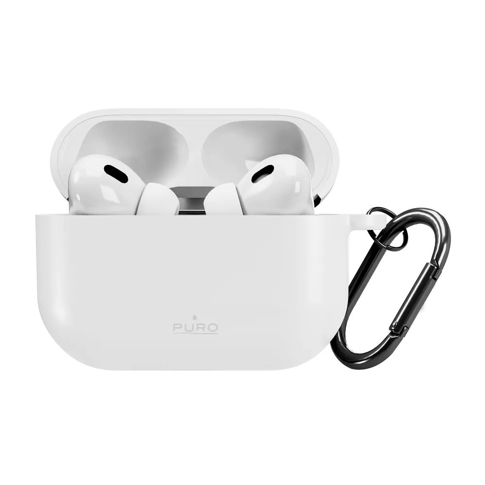 PURO ICON Silikon Hülle für AirPods Pro / Pro 2, weiss